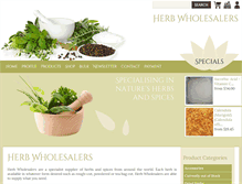 Tablet Screenshot of herbwholesalers.com